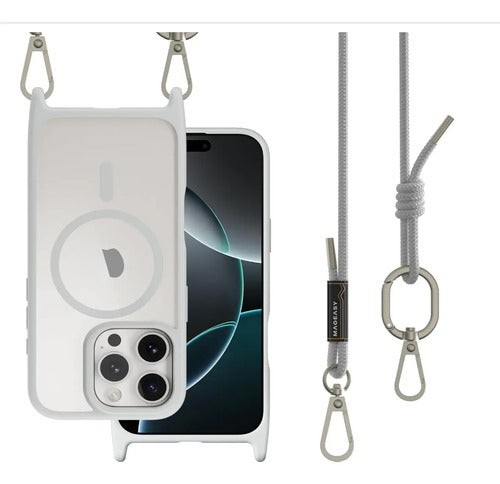 Funda Mageasy Para iPhone 16 Pro De 6.3 Pulgadas Con Correa