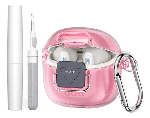 Funda Case Para Jbl Tune Flex Con Kit De Limpieza Rosa