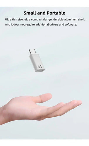 Adaptador Usb C A Micrófono Para iPhone Blanco
