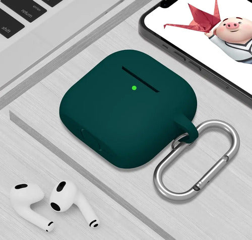 Funda R-fun Para AirPods 4 Con Kit De Limpieza Verde Oscuro