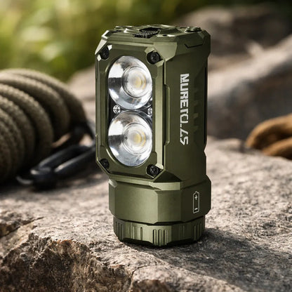 Linterna Recargable Wuben E7 1800 Lumen Mini Con Imán Blanca Verde Oscuro