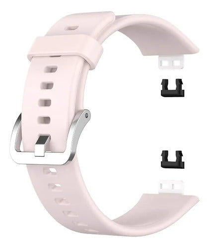 Correa Inf Compatible Con Huawei Watch Fit Silicona Azul Rosa Claro