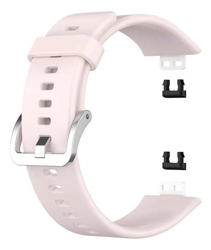 Correa Inf Compatible Con Huawei Watch Fit Silicona Azul Rosa Claro