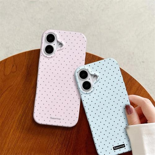 Funda iPhone 17 Estética Lunares Tpu Suave Rosa Lunares
