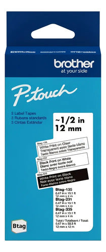 Etiqueta Brother P-touch Btag Blanco, Negro