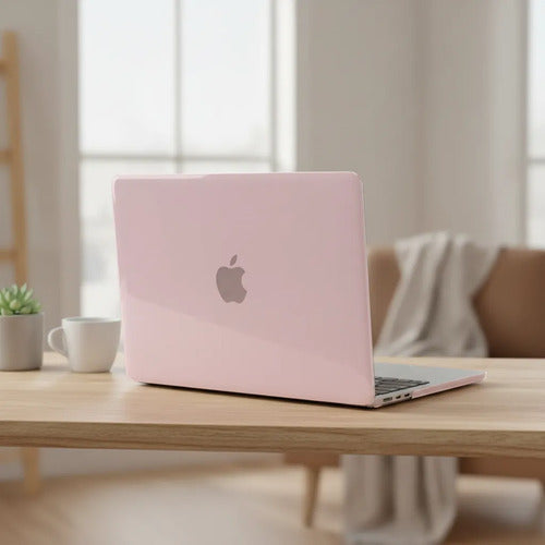 Carcasa Funda Transparente Para Macbook Air 13.6' Rosa