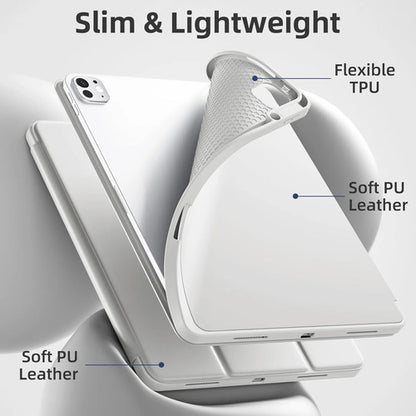 Funda Akkerds Para iPad Pro 13' Con Soporte Para Lápiz Gris