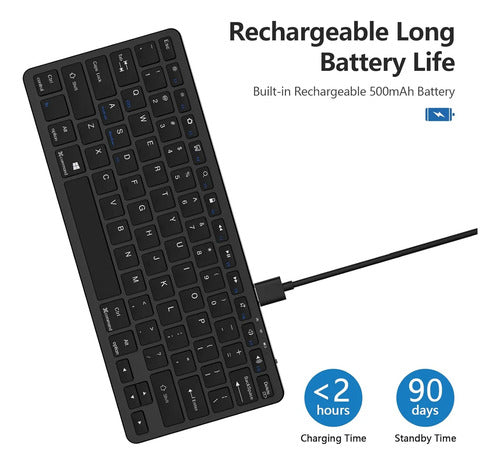 Teclado Bluetooth Taiyang Para iPad Y Dispositivos Bluetooth Negro