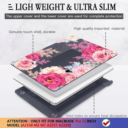 Funda Floral Cissook Para Macbook Pro 13 Inch Floreado