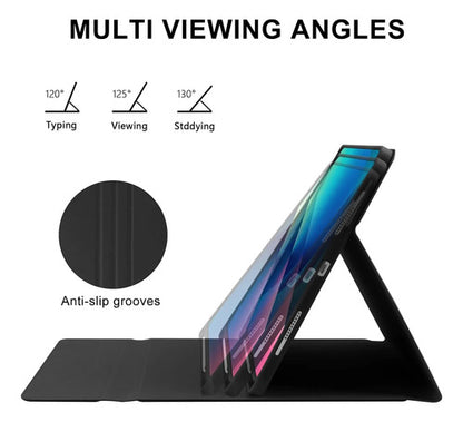 Funda Con Teclado Para iPad Air Y Pro Negro