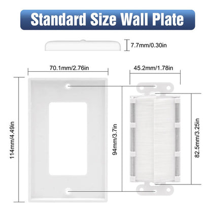 Placas De Pared Para Gestión De Cables De Bajo Voltaje, B... Blanco