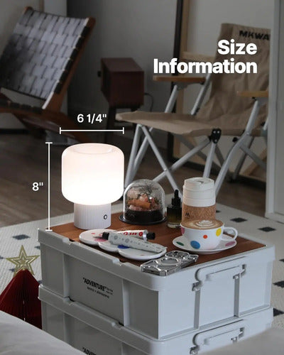Lámpara De Mesa Recargable Led Blanco
