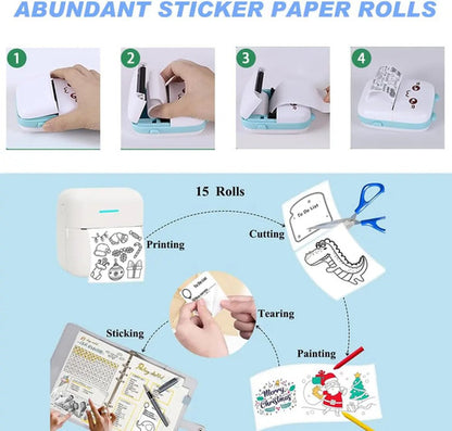 Set X2 Rollos Para Mini Impresora, 57mm X 3m Blanco
