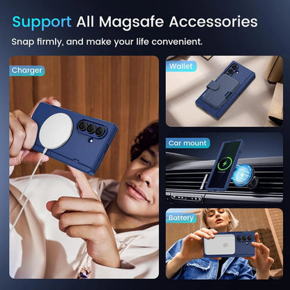Funda Para Samsung Galaxy Z Fold 5 Azul Lisa