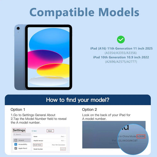 Funda Giratoria Para iPad Azul