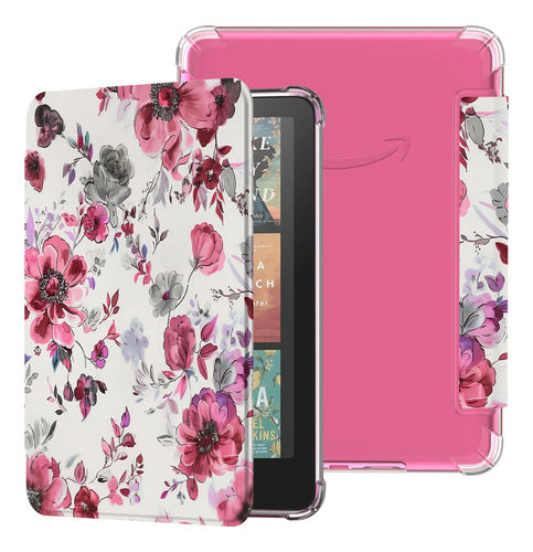 Funda Para Kindle 7 Pulgadas (12a Generación 2024) Rosa Floral