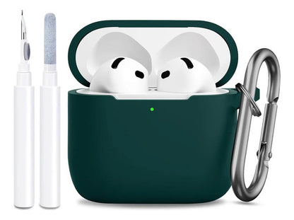 Funda R-fun Para AirPods 4 Con Kit De Limpieza Verde Oscuro