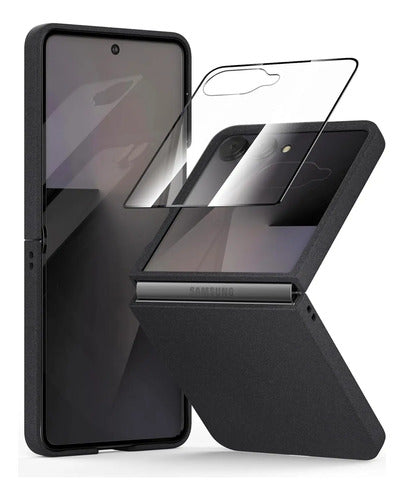 Funda Samsung Galaxy Z Flip 7, Protect De Pantalla Integrado Negro
