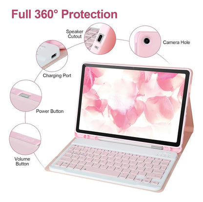 Funda Con Teclado Para Samsung Galaxy Tab A11+/a9+ 11' Rosa