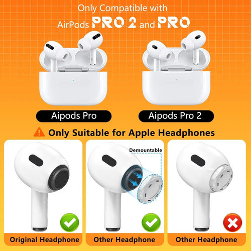 4 Pares De Repuestos Para AirPods Pro Con Caja Y Lápiz Blanco