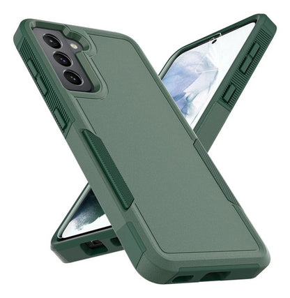 Funda Protectora Samsung Galaxy S21 5g Doble Capa Antigolpes Verde Oscuro Liso