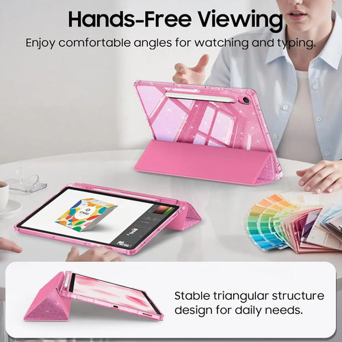 Funda Para Samsung Galaxy Tab S10 Lite/s10 Fe/s9 Rosa