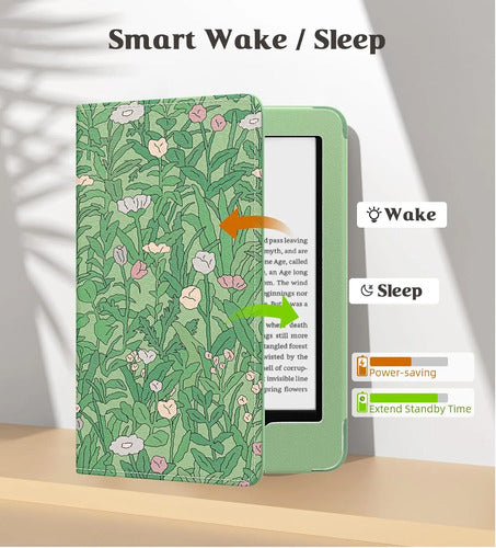 Funda Moko Para Kindle Con Auto Wake/sleep Verde Oscuro