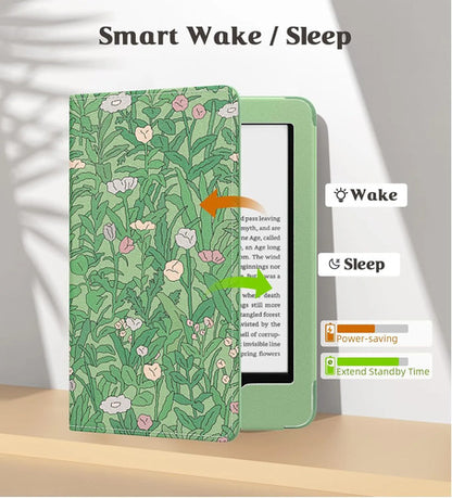Funda Moko Para Kindle Con Auto Wake/sleep Verde Oscuro