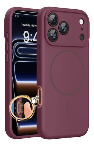 Funda Magnética Miracase Para iPhone 17 Pro Max Bordó