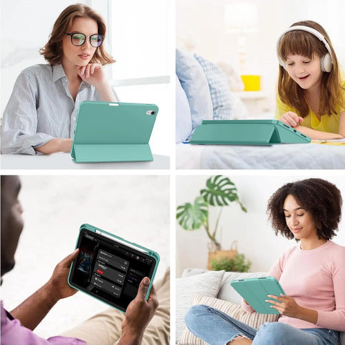 Funda Para iPad A16 Con Soporte Y Porta Lápiz Verde