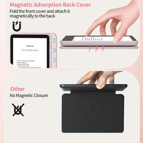 Funda Para Kindle 6 Pulgadas 2024 Y 2022 (11 Gen) Rosa Claro