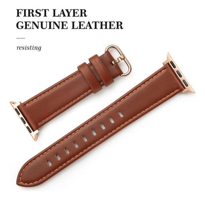 Correa De Cuero Elegante Para Apple Watch Marrón 3.8 Cm