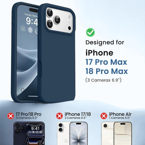 Funda Para iPhone 18 Pro Max Azul Marino