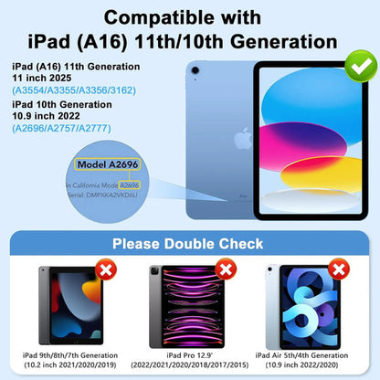 Funda Transparente Para iPad 11th/10th Gen 2025 Azul