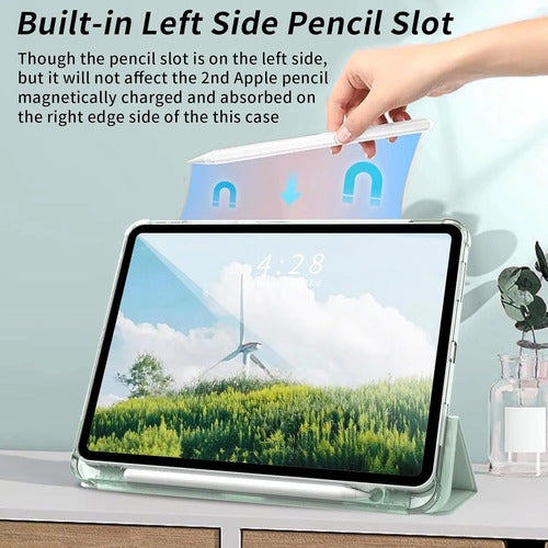 Funda Para iPad Pro 11 Pulgadas Con Soporte Para Lápiz Verde Claro
