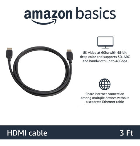 Cable Hdmi Ultra Rápido De 91cm Con Conectores Chapados E...