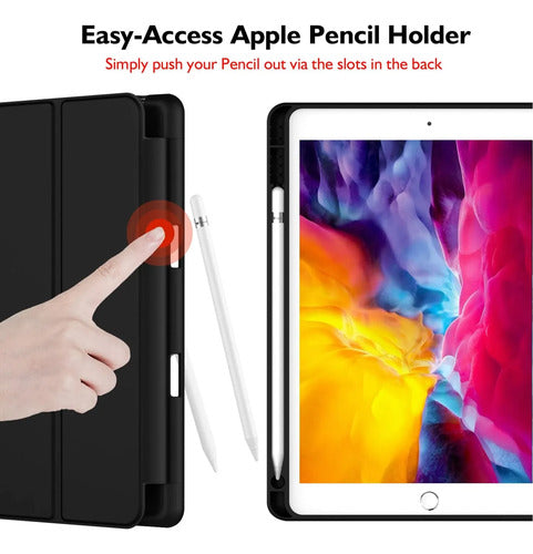 Funda Para iPad 9.7 Con Porta Lápiz Y Protección Completa Negro