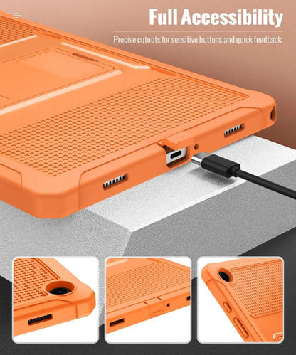 Funda Para Galaxy Tab A9 Plus 11-inch 2023, Negra Naranja
