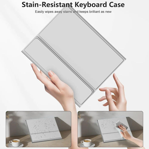 Funda Con Teclado Para iPad Air (m4) 11  Y Pro 11 Gris