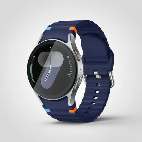 Correas Deportivas Compatibles Con Galaxy Watch 7 6 5 4 Fe Azul Marino 4.4 Cm