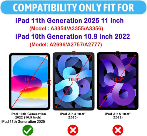 Funda Con Teclado Bluetooth Para iPad 11th/10th Gen