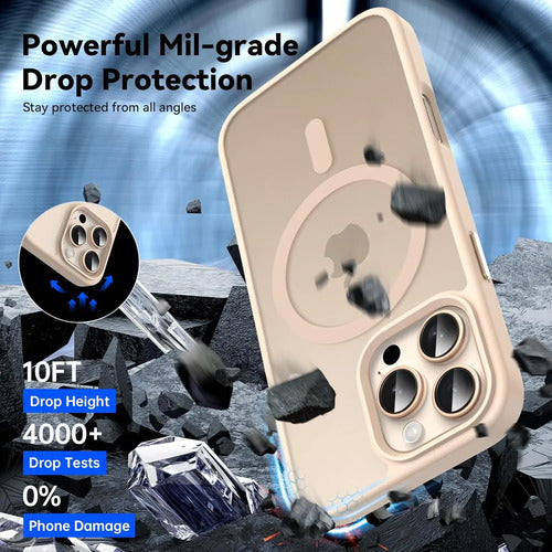 Funda Magnética Para iPhone 16 Pro Dorado Oscuro