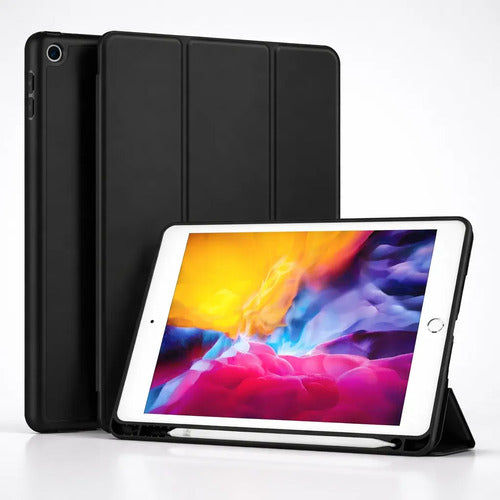 Funda Para iPad 9.7 Con Porta Lápiz Y Protección Completa Negro