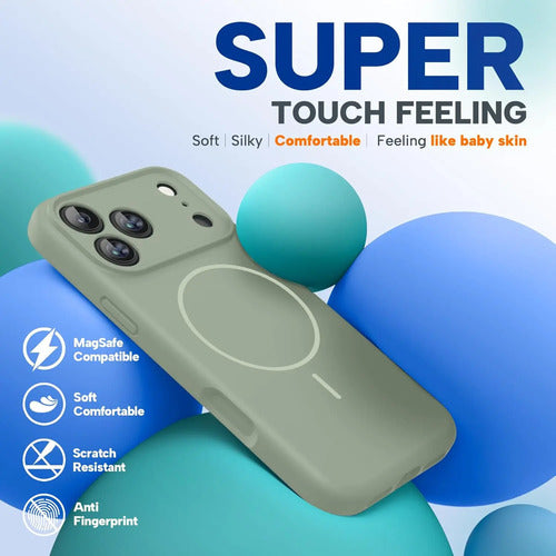 Funda Magnética Miracase Para iPhone 17 Pro Max Verde Lima
