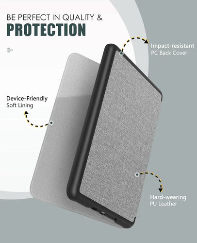 Funda Moko Para Kindle Paperwhite/colorsoft. 7 Pulgadas 2024 Gris