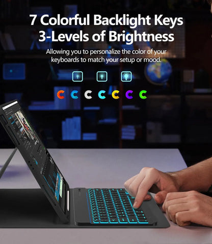 Funda Con Teclado Para iPad Air Y iPad Pro Negro