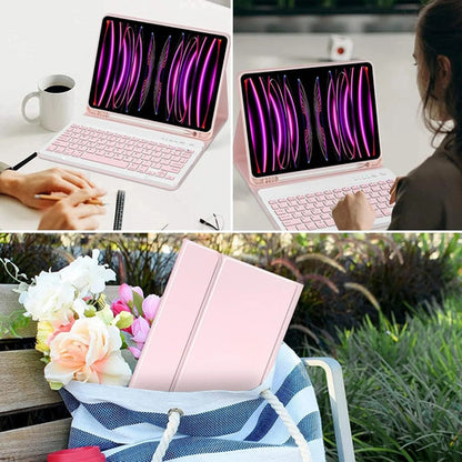 Funda Con Teclado Para iPad Pro M3 11  Rosa