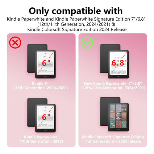 Funda Para Kindle Paperwhite Con Agarre Rosa