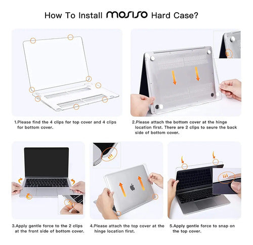 Funda Para Macbook Air 13'' 2022-2018 Transparente Transparente