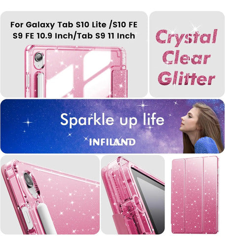 Funda Para Samsung Galaxy Tab S10 Lite/s10 Fe/s9 Rosa